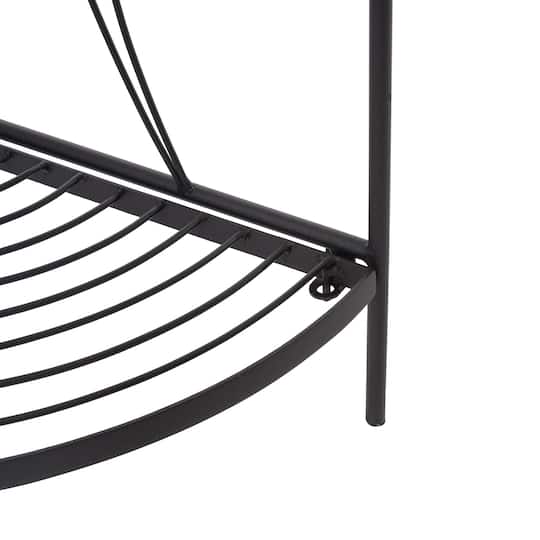 Glitzhome® 3-Tiered Metal Corner Shelf Planter Stand